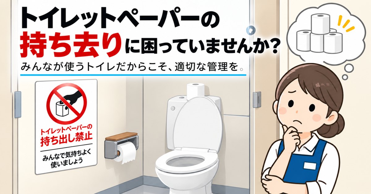 トイレットペーパーの盗難・持ち去り対策に|ジャンボロール化という方法