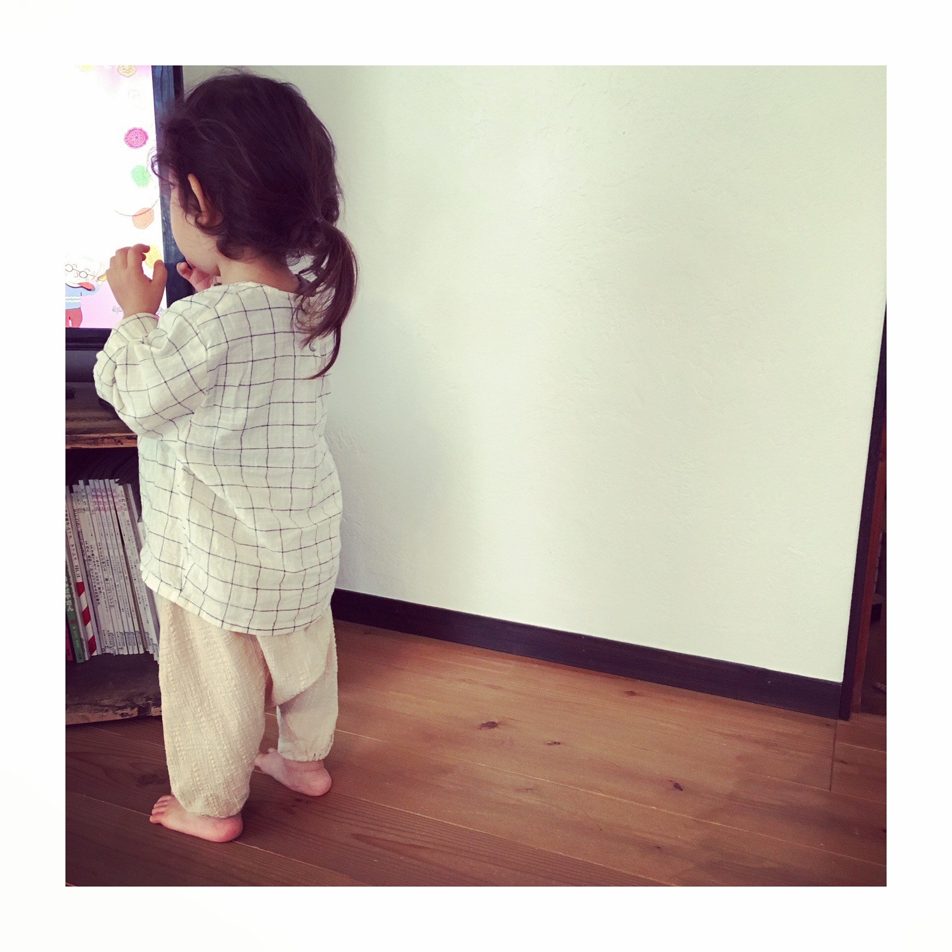 今日の娘服はゆったりとしたホワイト系でまとめてみました！