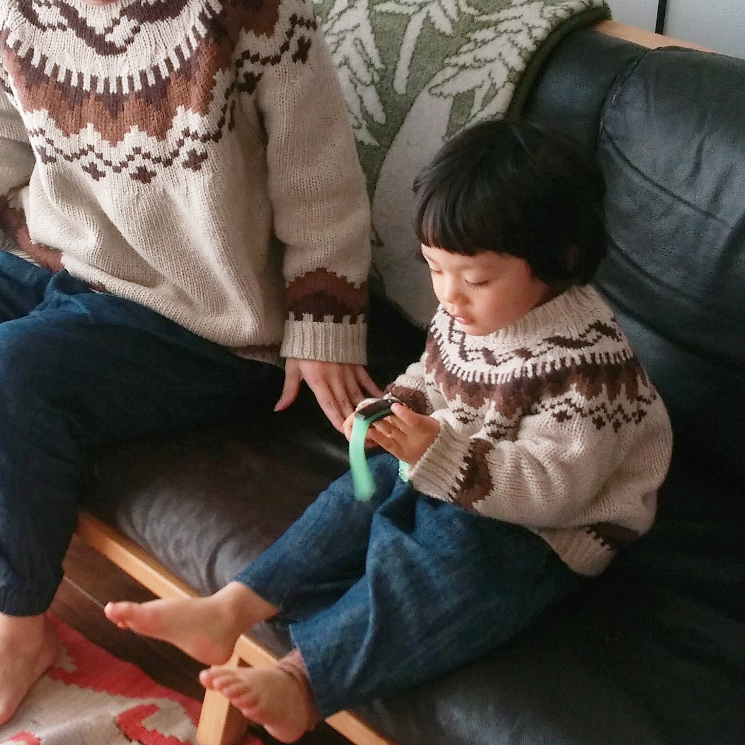 子供のニット姿はなんともいえませんね♡【scon lasagna knit】好評発売中です♪