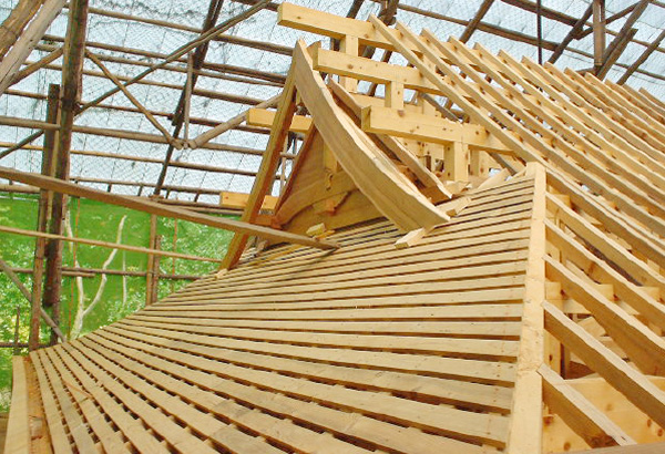 The work of a traditional carpenter