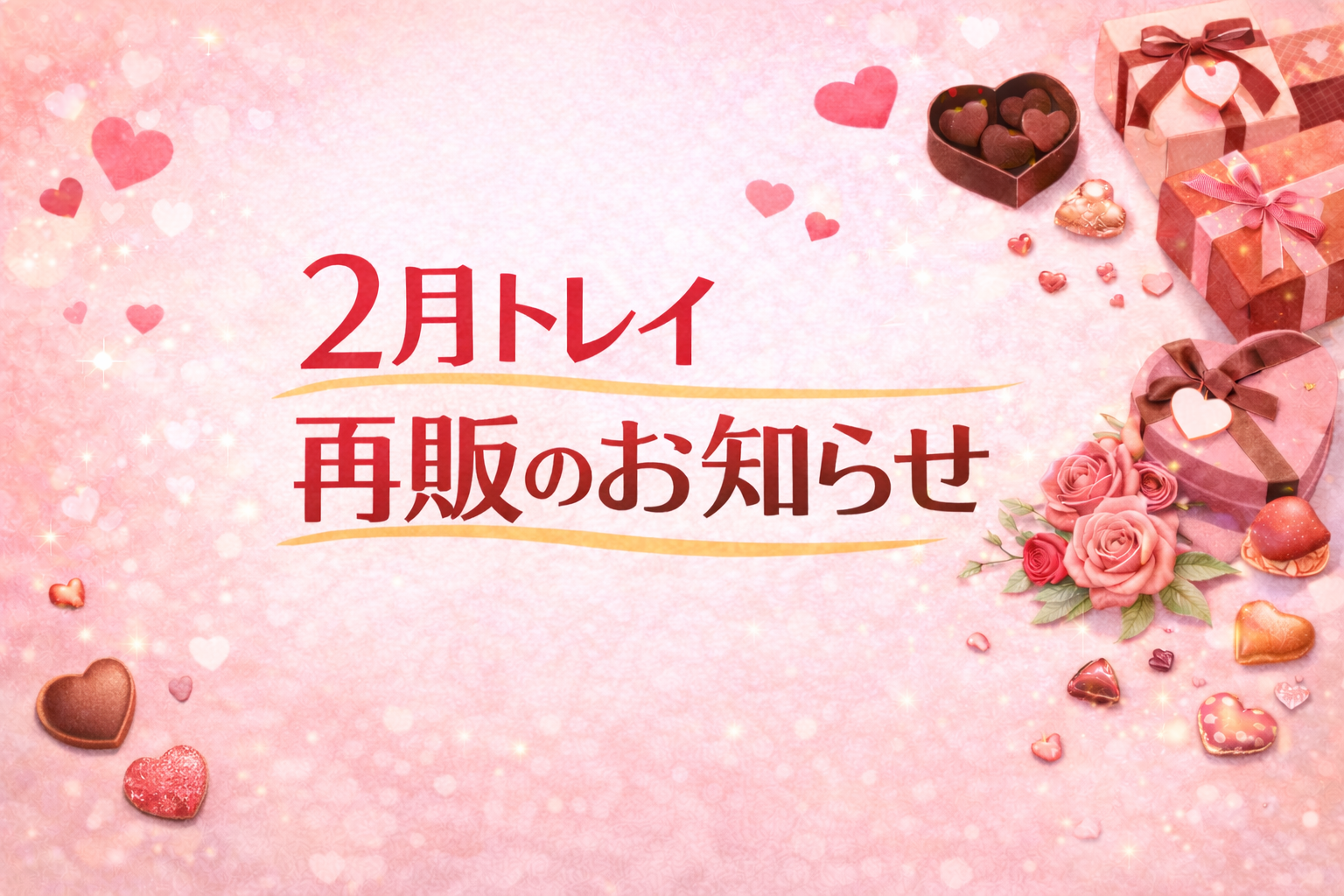 2月トレイの再販のお知らせ