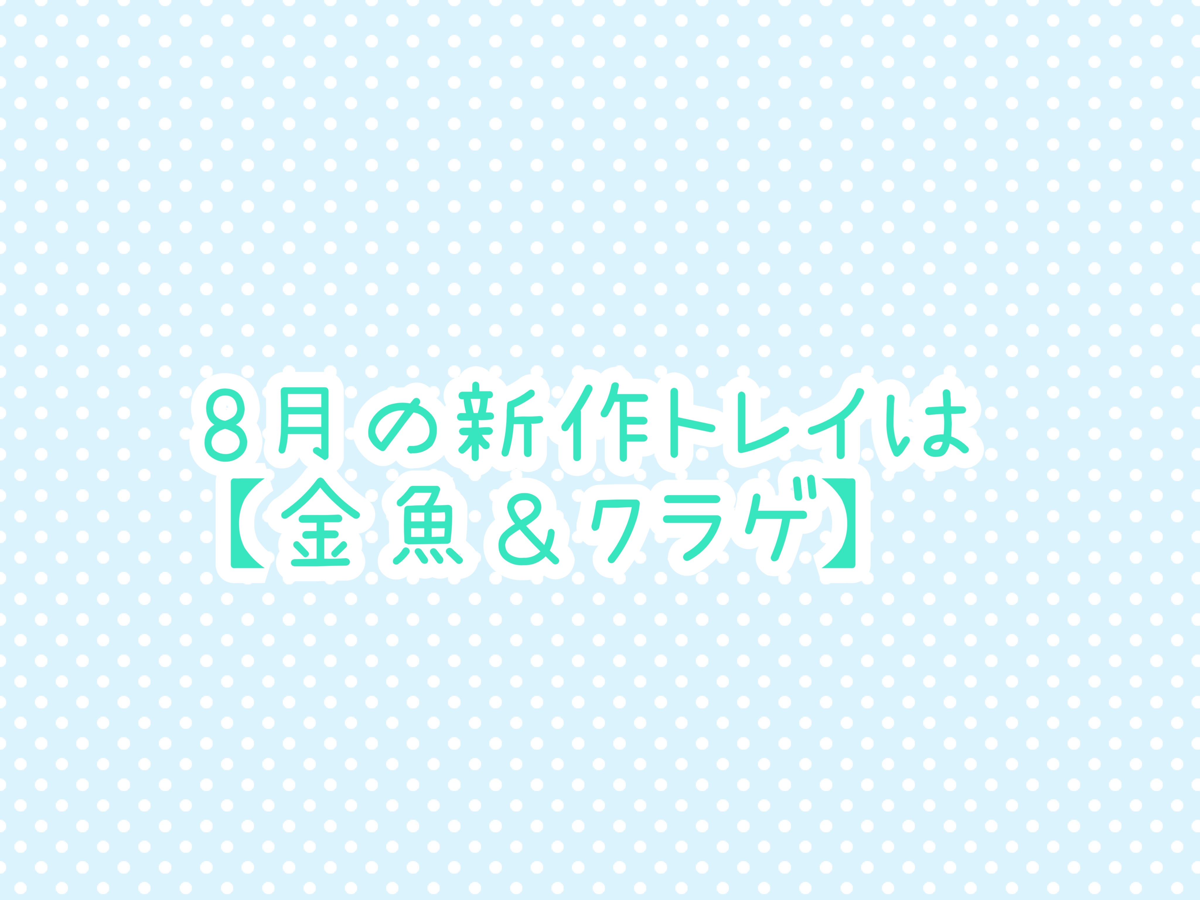 8月の新作トレイの発売のお知らせです