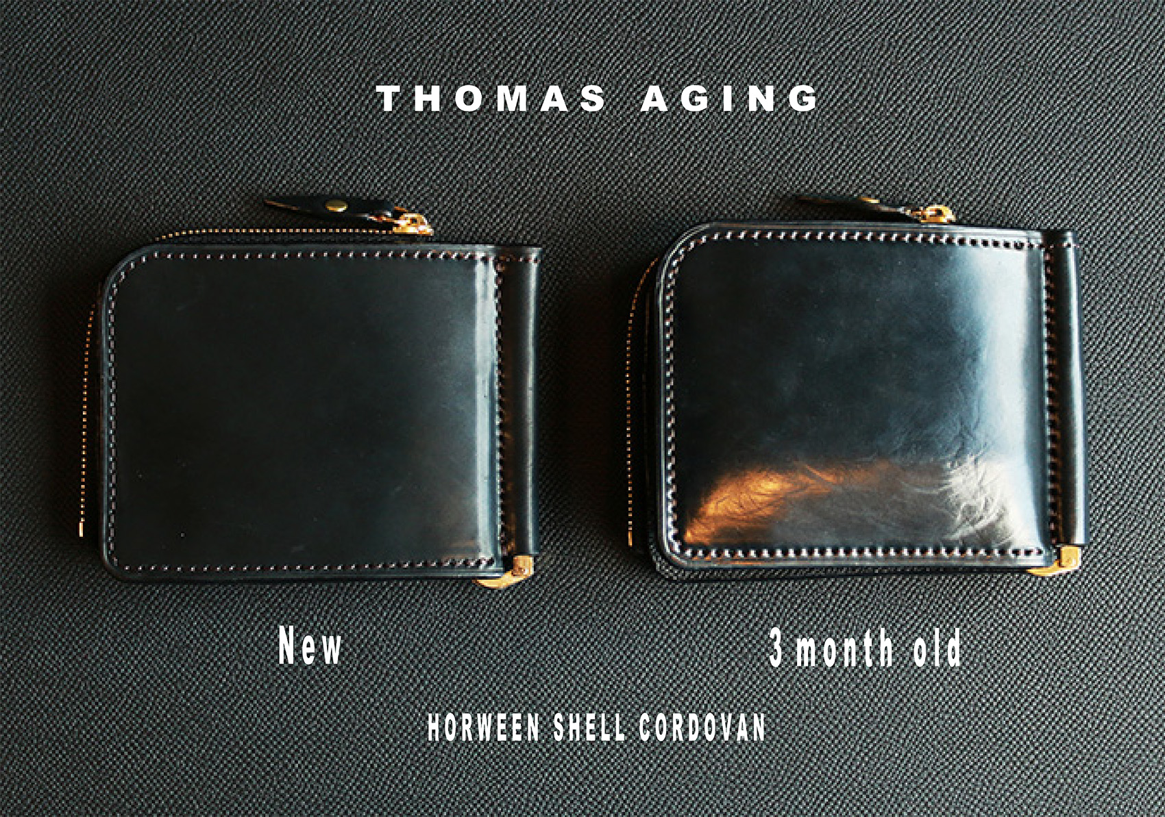 THOMAS - Horween Shell Cordovan 経年変化