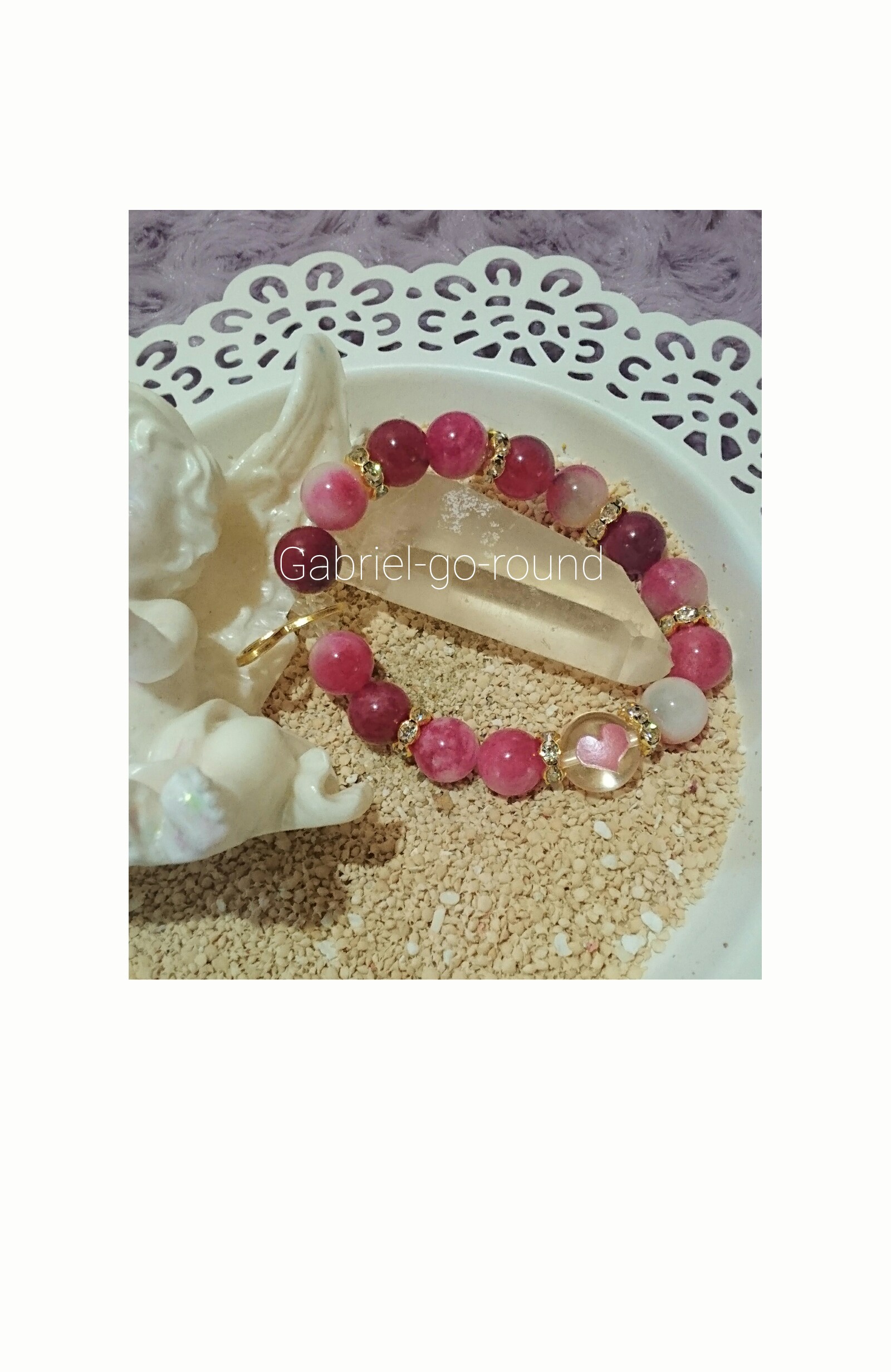 『strawberry❤dragon』オリジナル天然石ブレスレット*どうぞよろしくお願いいたします❤