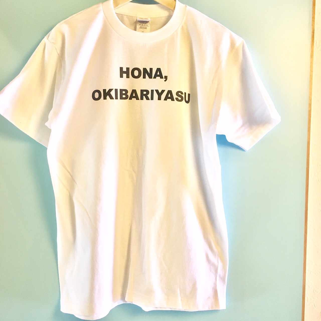 ほな、おきばりやす！京都弁Tシャツ「HONA,OKIBARIYASU」