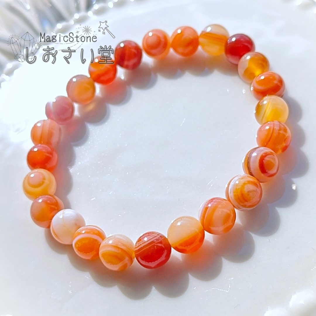 サードオニキス（赤天眼石）のブレスレットを公開しました💎