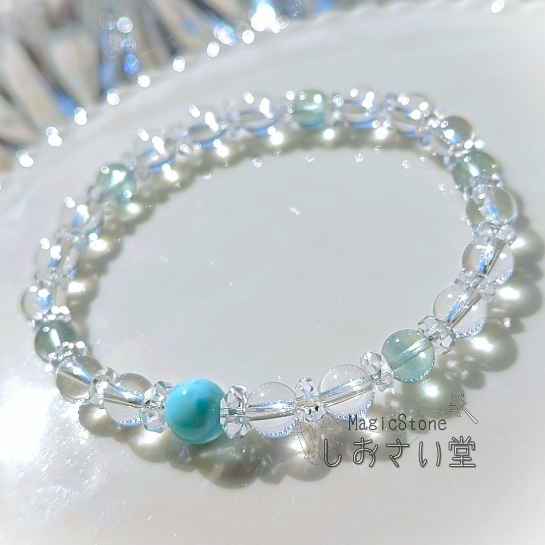 ラリマーの細身ブレスレット再販を開始しました💎