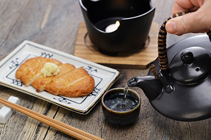 お酒と干し柿