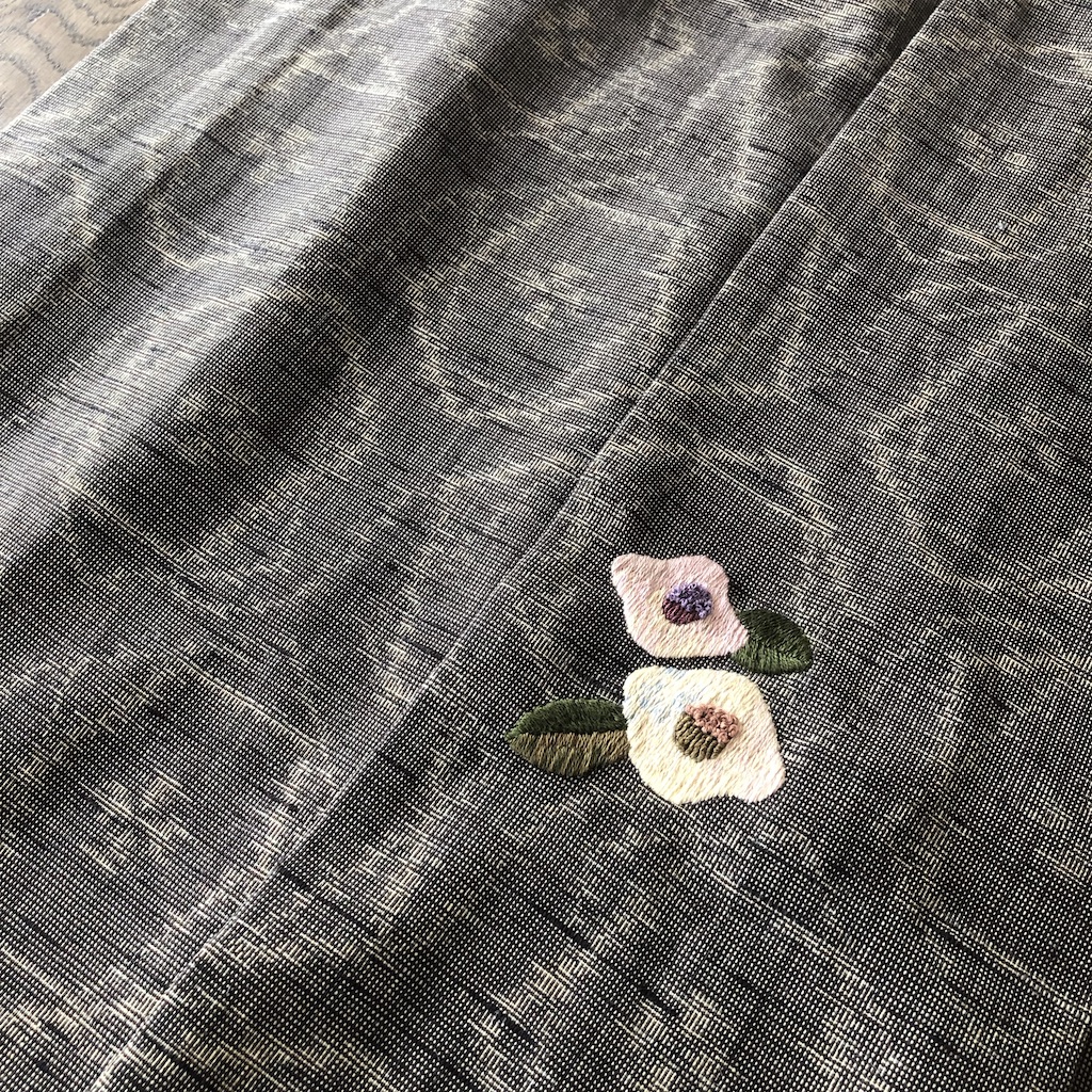 着物のリメイク刺繍