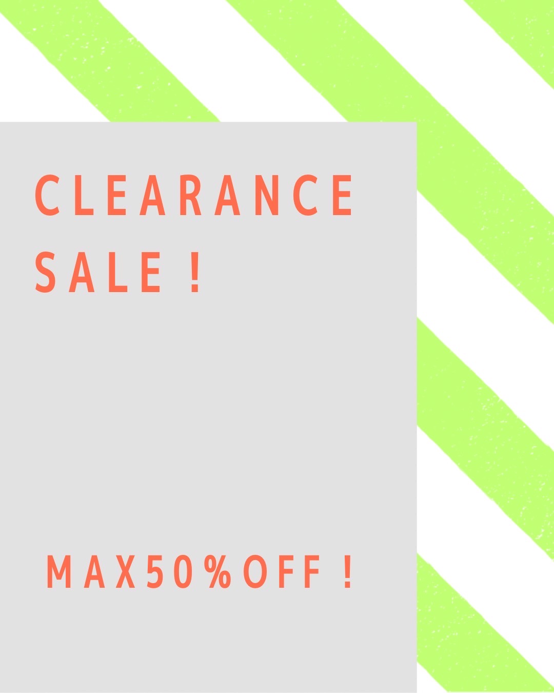 ・・CLEARANCE SALE・・