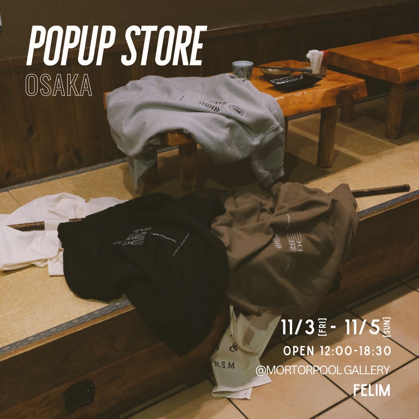 OSAKA POPUP STORE 開催のお知らせ