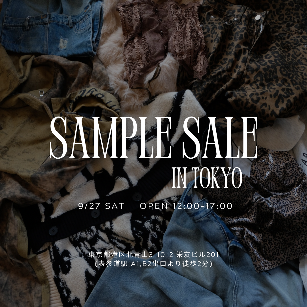 SAMPLE SALE IN TOKYO 開催のお知らせ