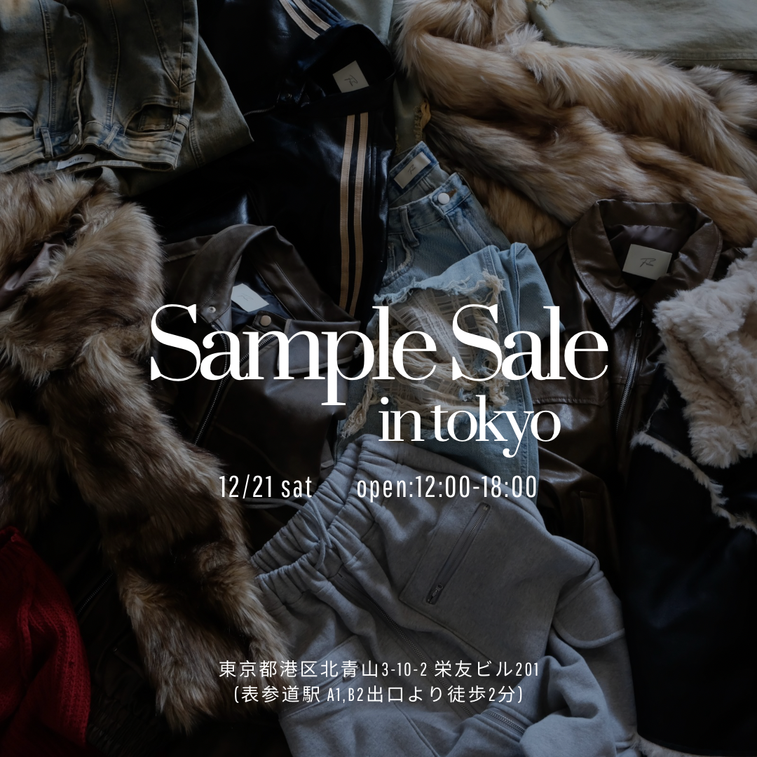 SAMPLE SALE IN TOKYO 開催のお知らせ