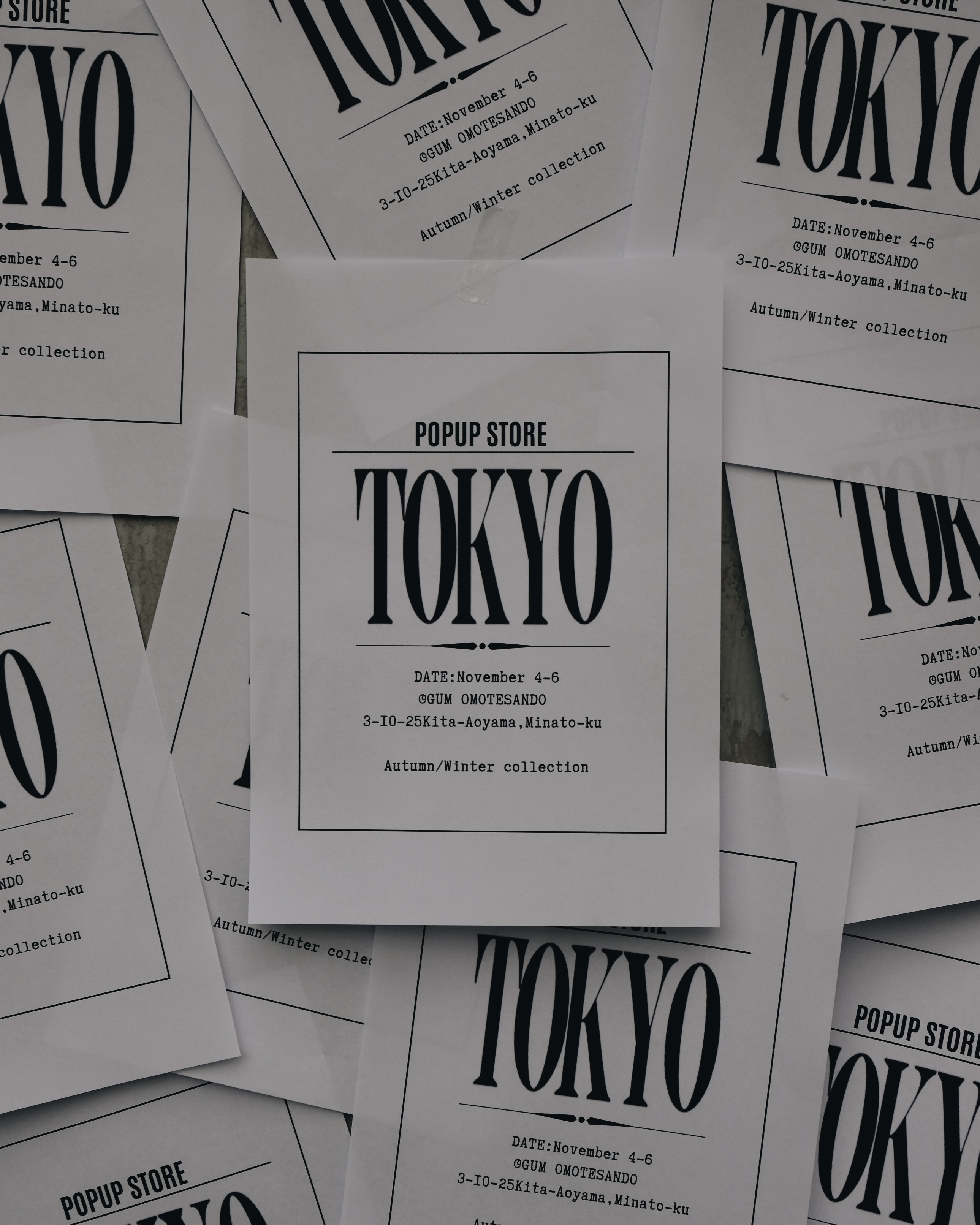 POPUP STORE IN TOKYO 開催のお知らせ