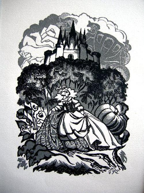 ペローの童話集から「シンデレラ」1928年制作・木版画の美