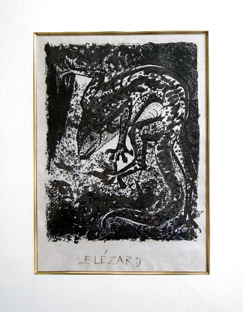 Ｐ・ピカソ　限定３６部　「LE  LEZARD」銅版画