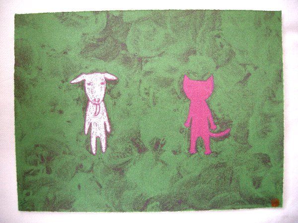 ３日間のピックアップＳＡＬＥ！平松絵美　「やぎとねこ」ミクストメディア