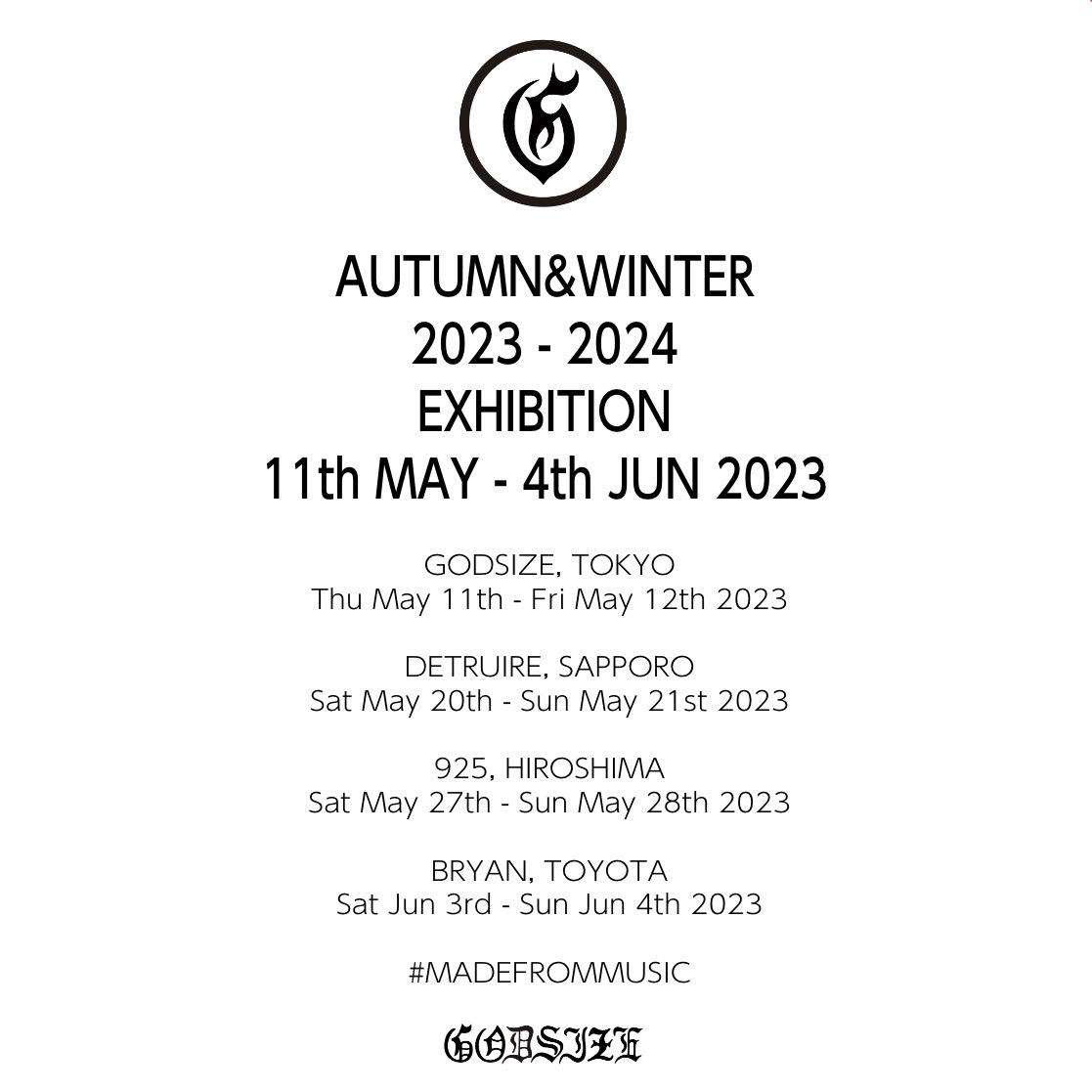 GODSIZE 2023 - 2024 AUTUMN&WINTER 展示会