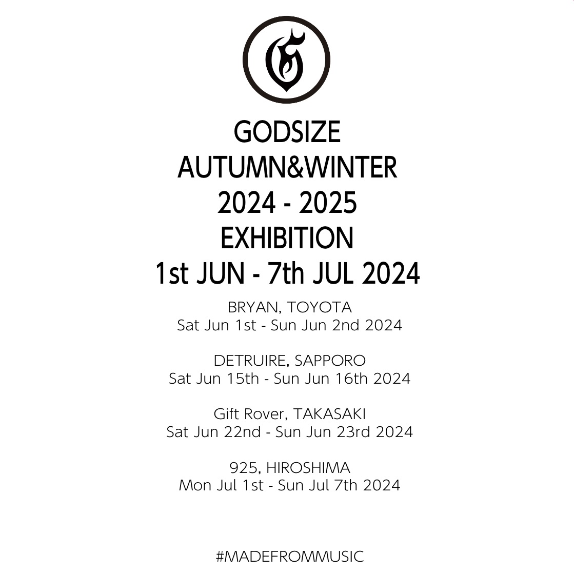 GODSIZE AUTUMUN & WINTER 2024 - 2025 受注会