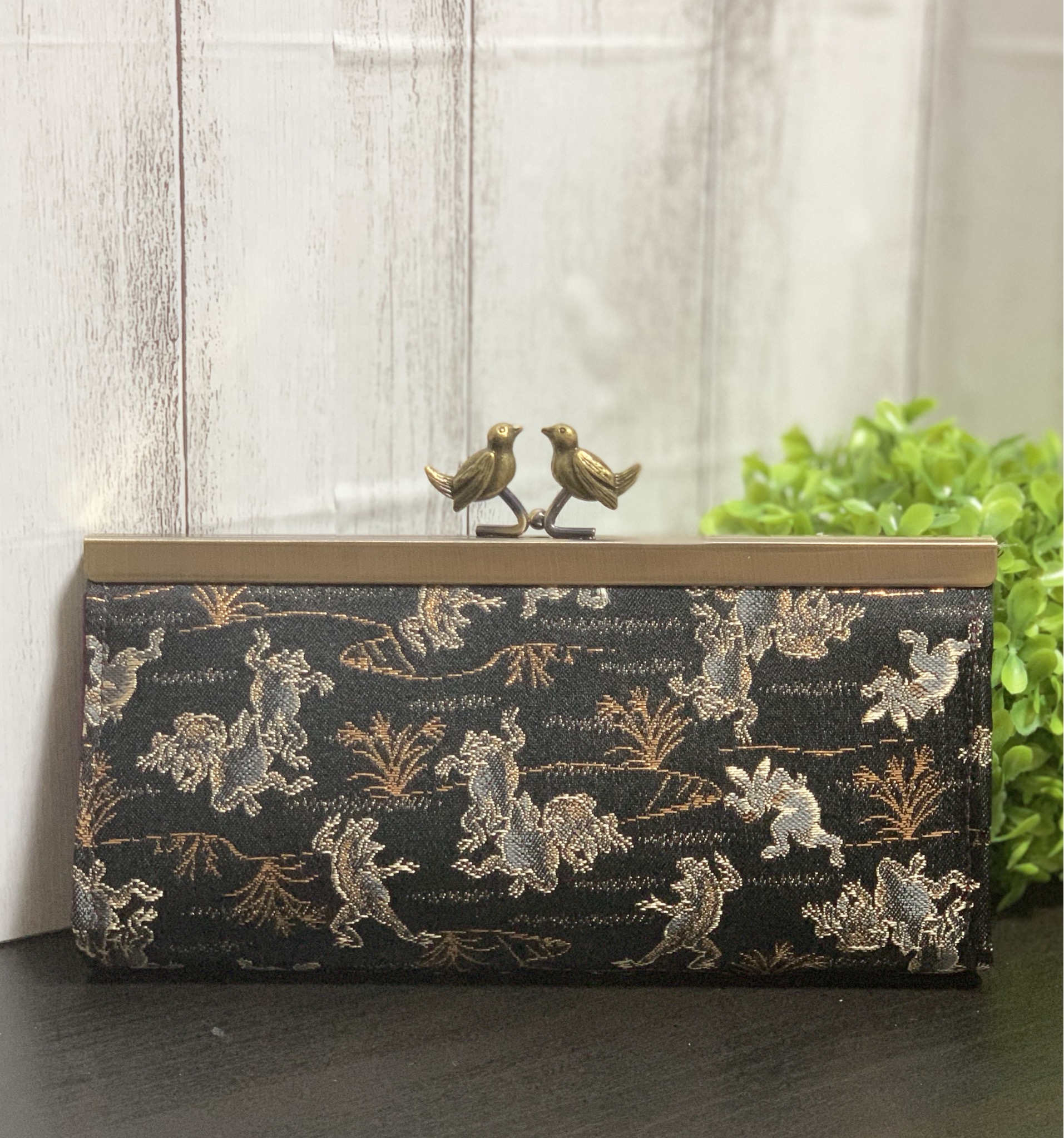 小鳥の口金と金襴