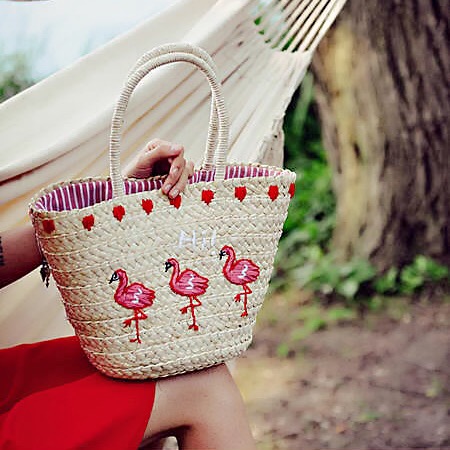 夏SALEセール!人気のフラミンゴカゴバッグ【3900円→2900円】水着と一緒にいかがでしょうか♪