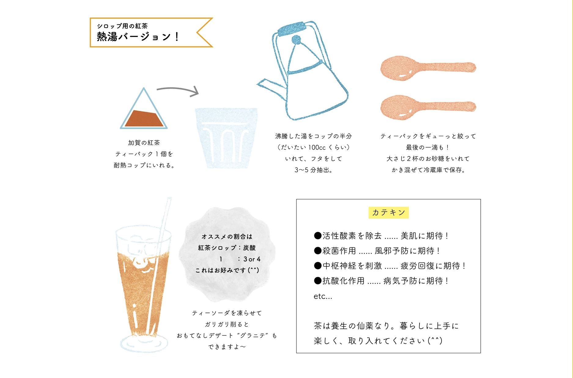 加賀の紅茶で作る、夏ティーレシピ「ティーソーダ」
