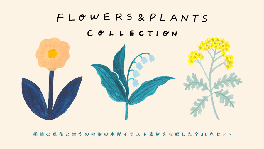 「花と植物の素材集 FLOWERS ＆ PLANTS COLLECTION」が新登場！
