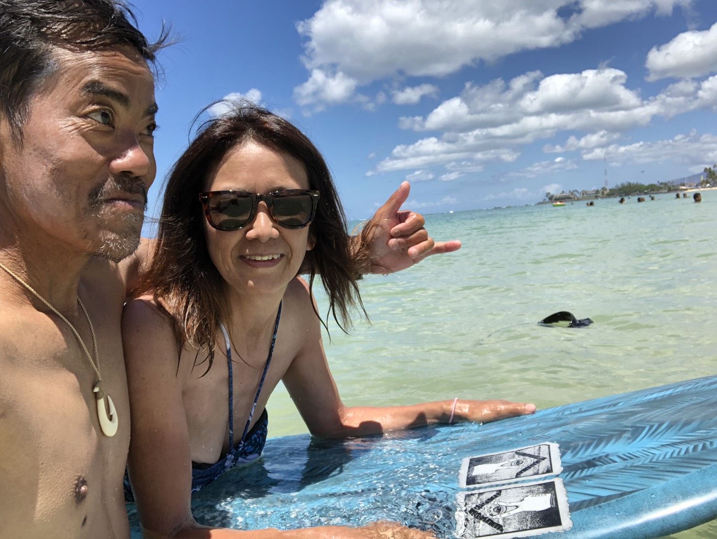 今朝はみんなで Magic island🏄‍♂️