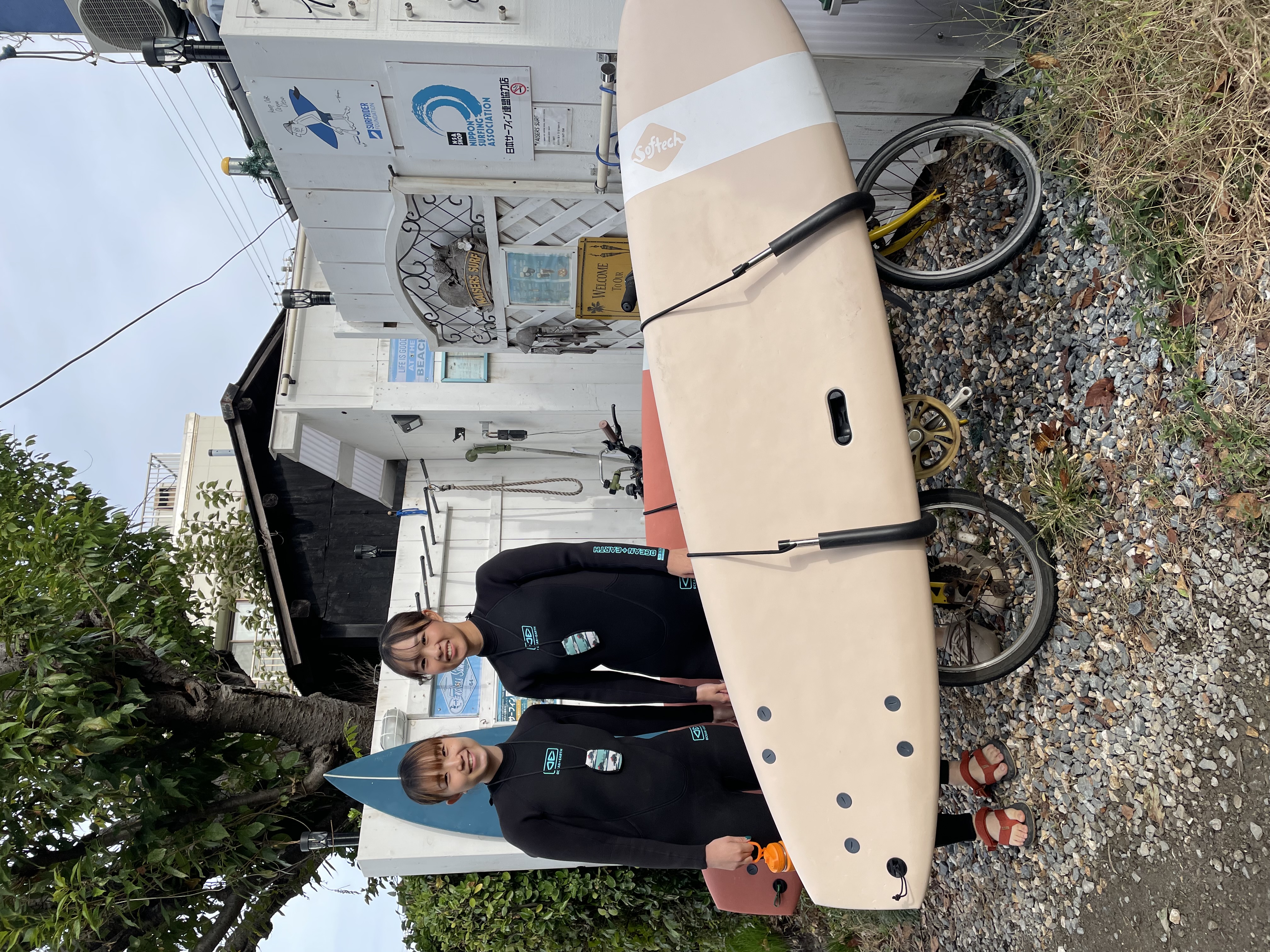 姉妹で人生初のサーフィンスクールに挑戦でした。