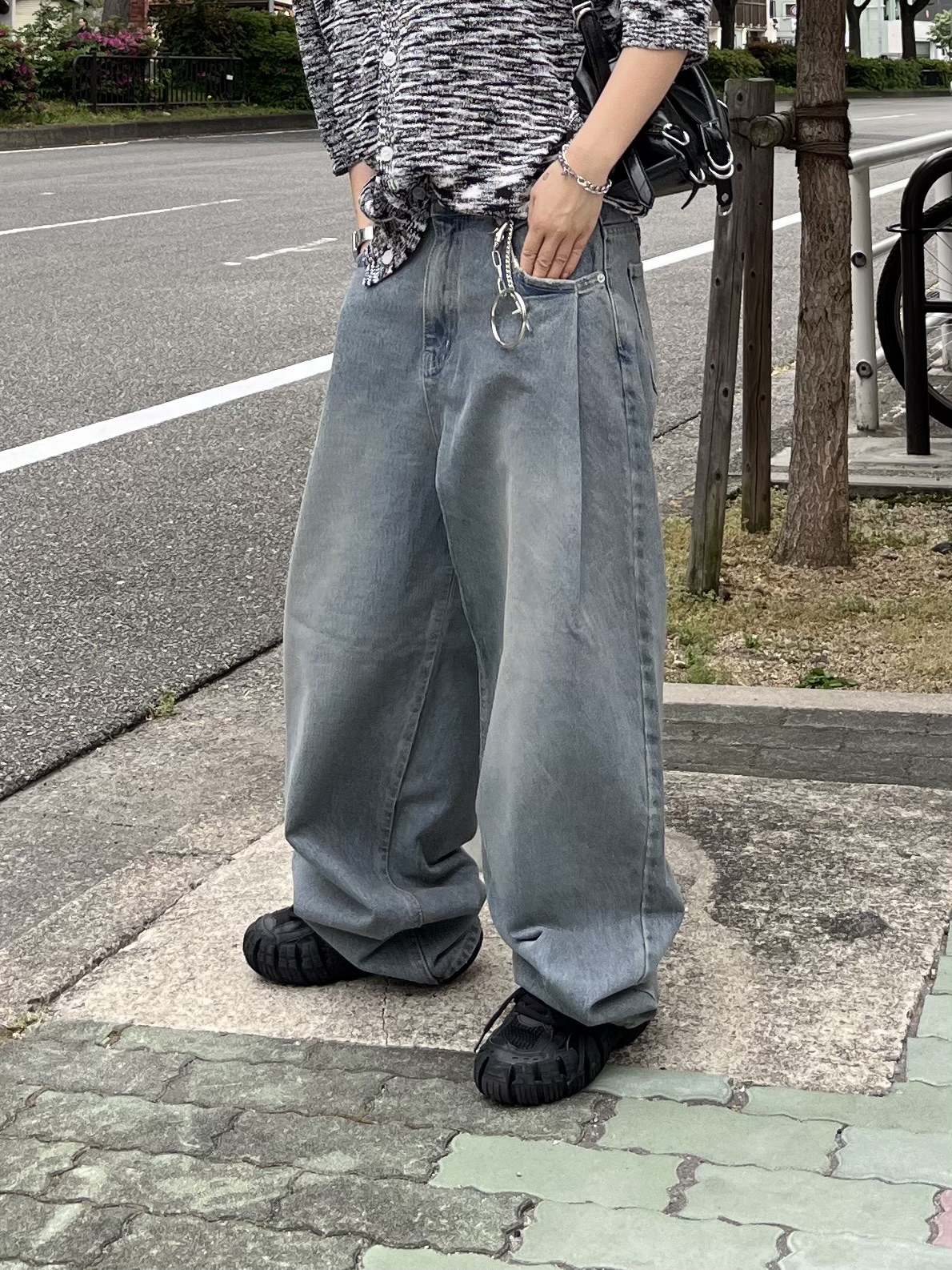 ボリュームのあるシルエットで着回し🖤