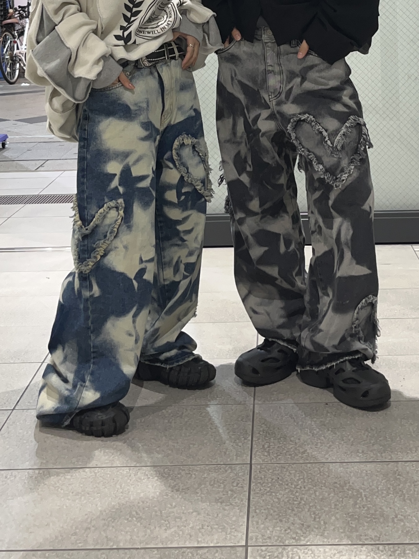 トレンドを取り入れたデニムパンツ🩵