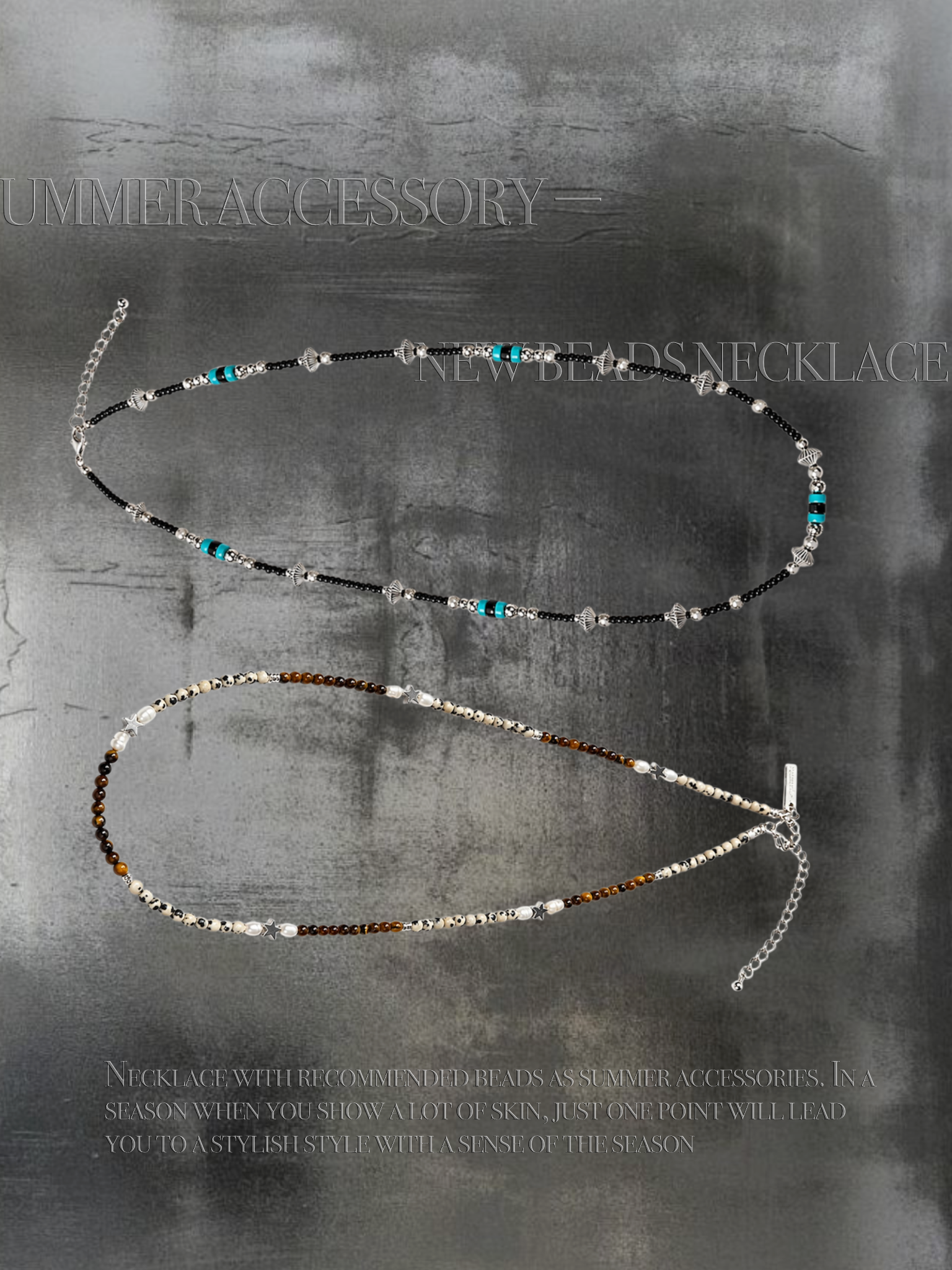 これからの季節にも映えるビーズ necklace✮⋆˙