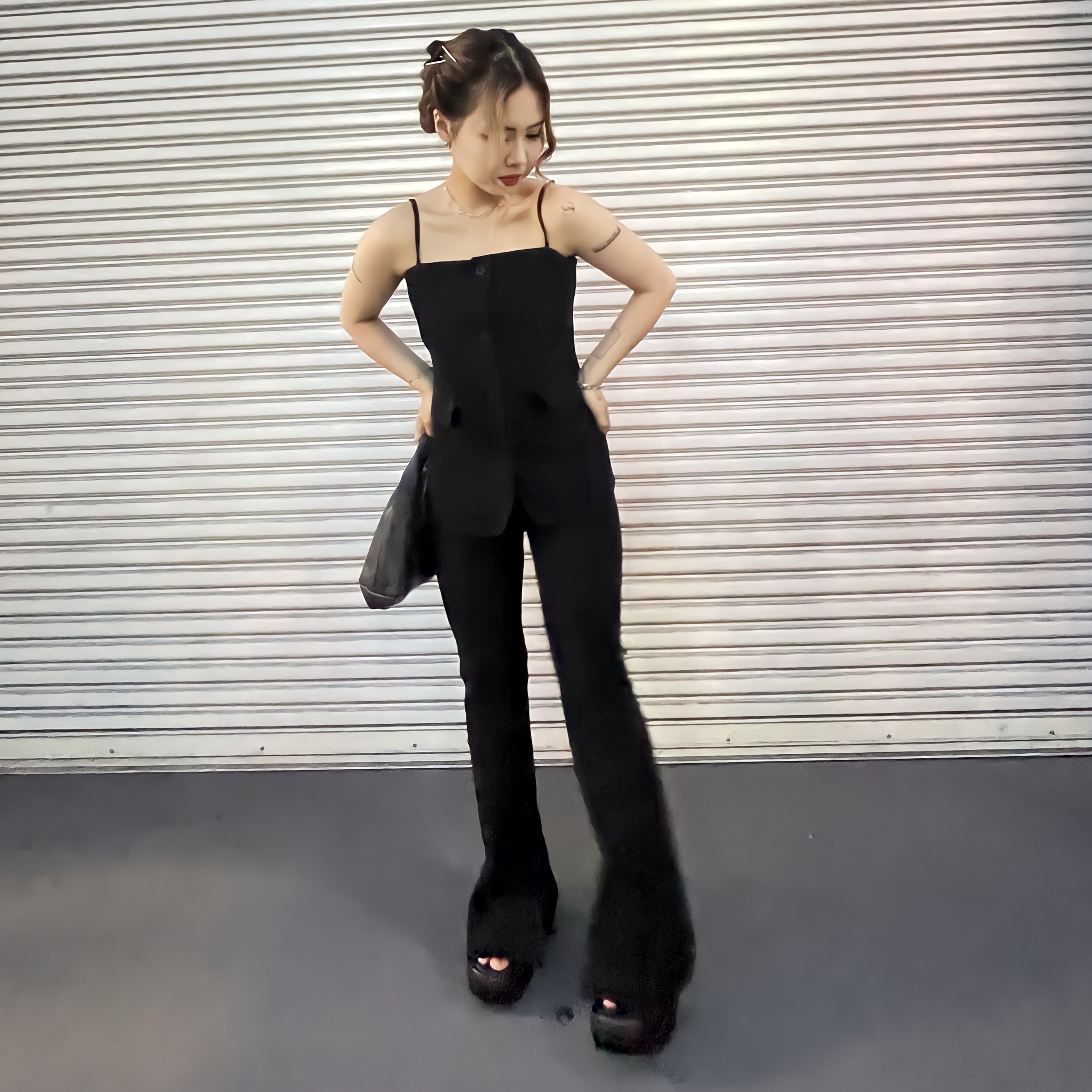 韓国っぽ大人セットアップ🖤