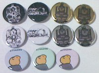 蒸気機関車で缶バッジを作ってみました。