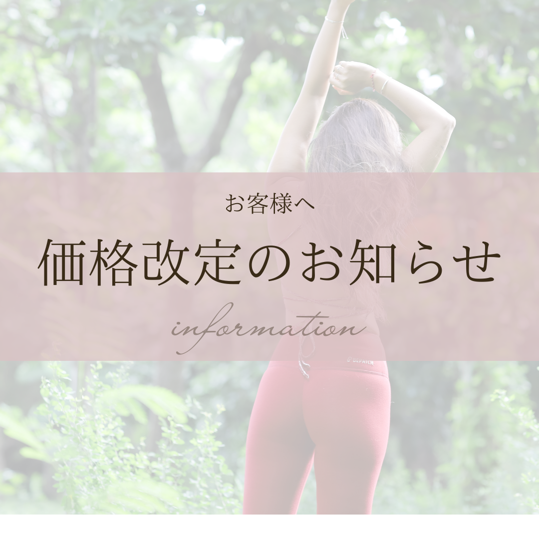 価格改定のお知らせ