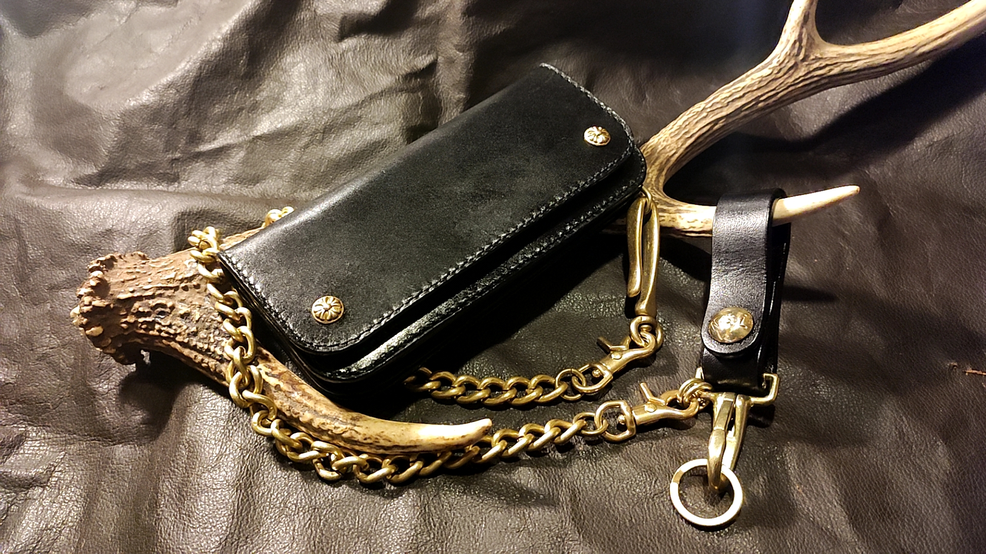Original・Tracker's Wallet & Key Hook + Brass Chain