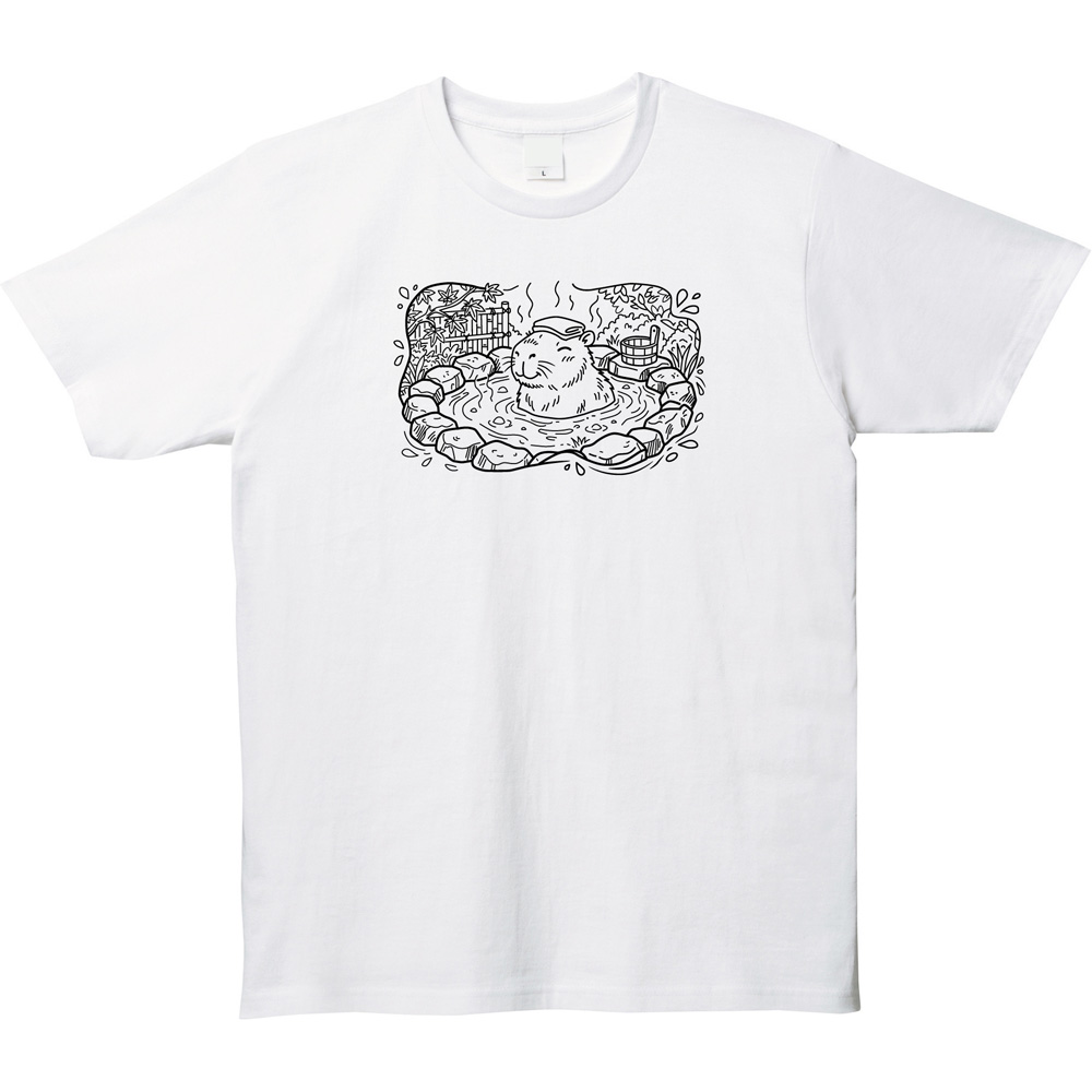 サ活にも✨ゆるかわ温泉カピバラTシャツ🦫