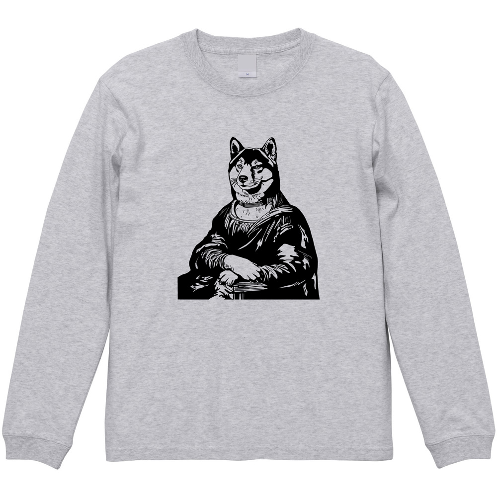 名画な柴犬🐕🎨視線を奪うシュールで可愛いロンT登場!