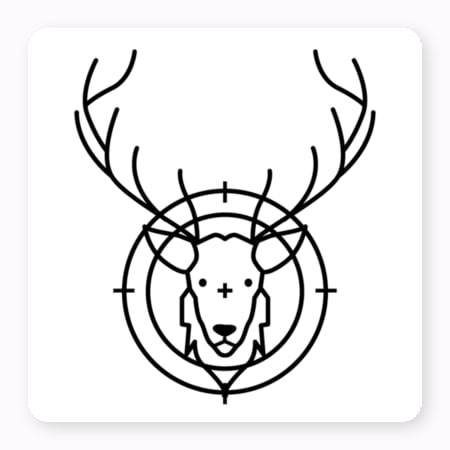 鹿ターゲットロゴシールステッカー – タフでスタイリッシュなデザイン！ 🦌🎯