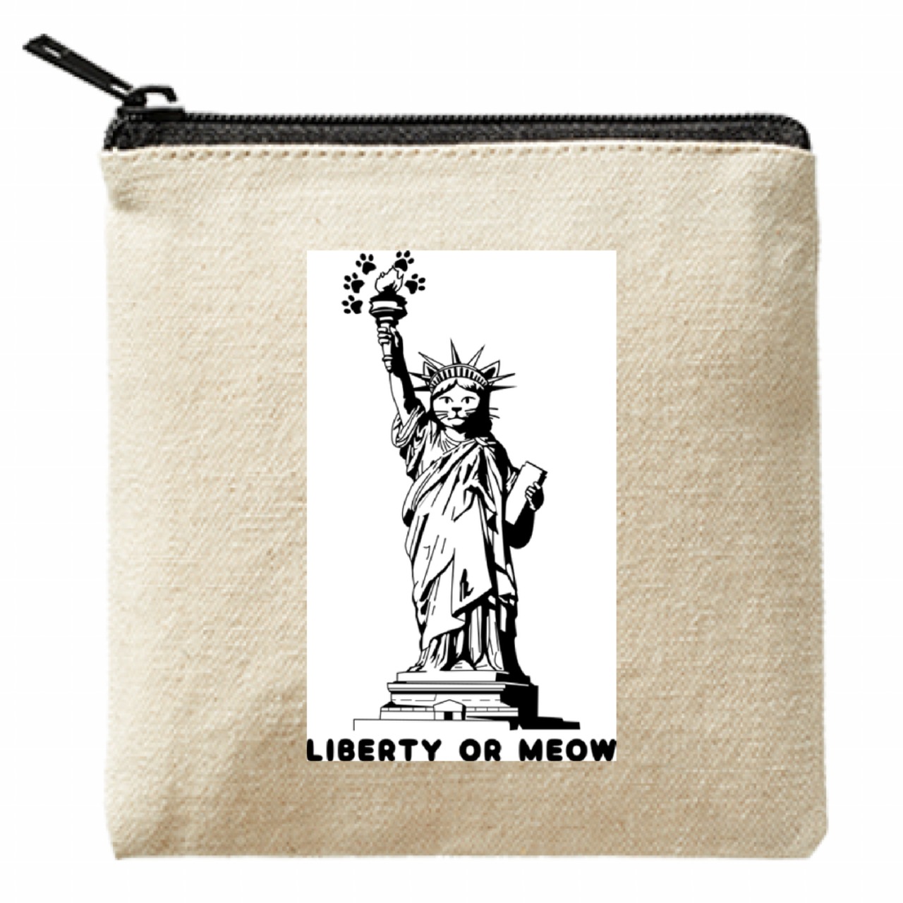 自由の女神が猫に！？肉球パロディポーチが可愛い🐾