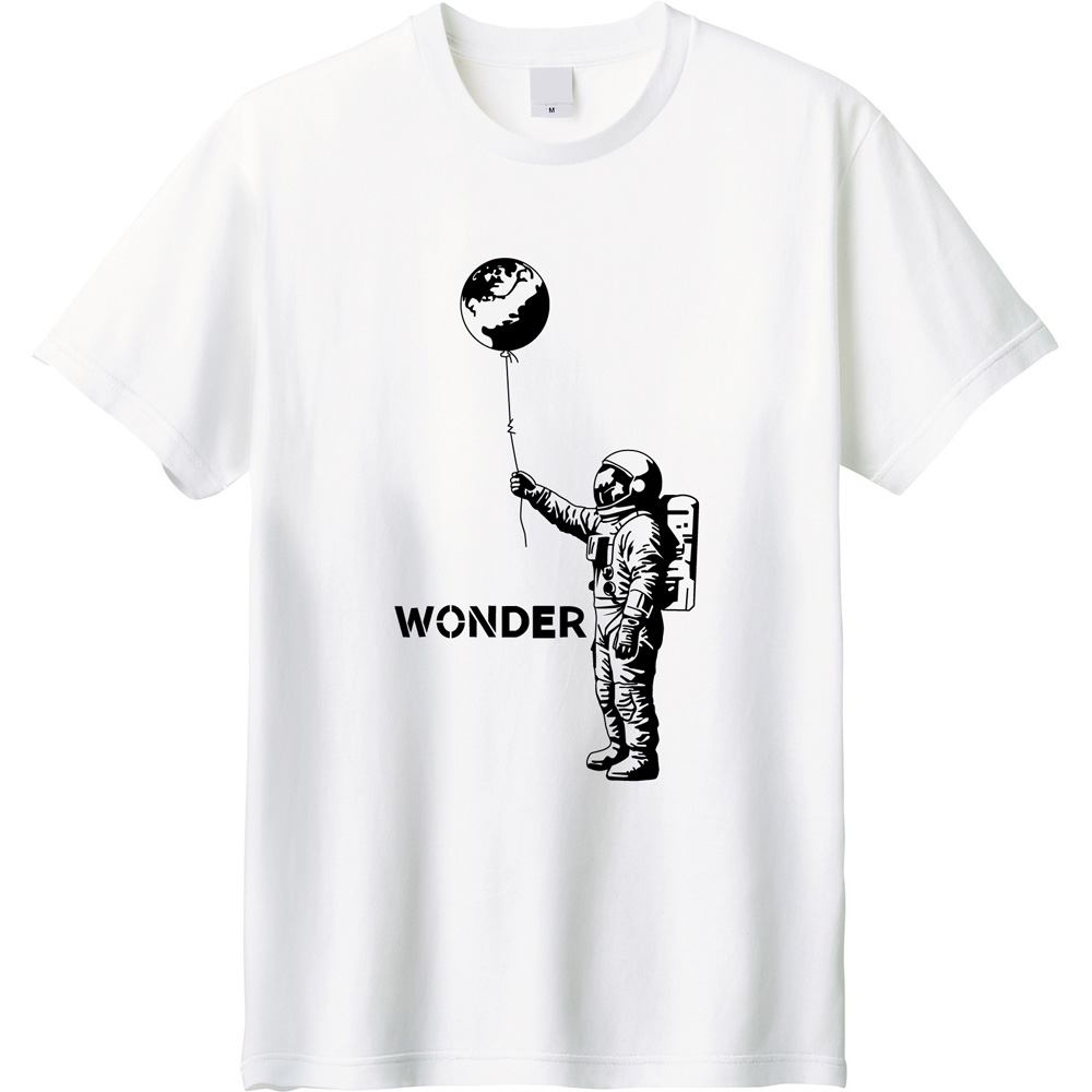 【宇宙飛行士】地球を風船に?アートなグラフィックTシャツでストリートコーデ革命!