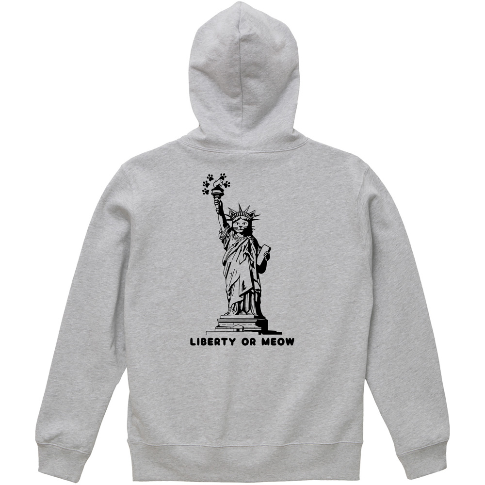 【猫好き必見】自由の女神が猫に！？肉球が光る爆笑パロディーパーカー🗽🐾