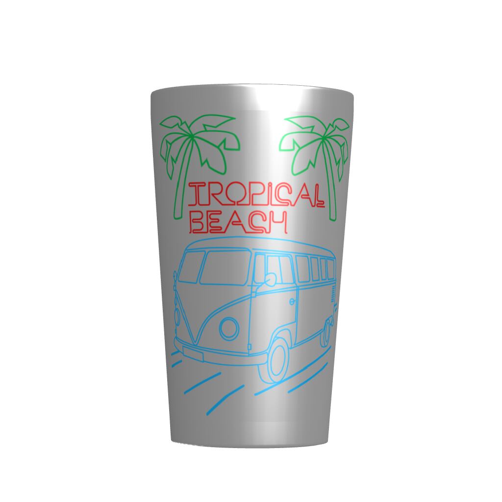 【新登場】夏のビーチを連れて歩こう！「トロピカルビーチステンレスタンブラー450ml」