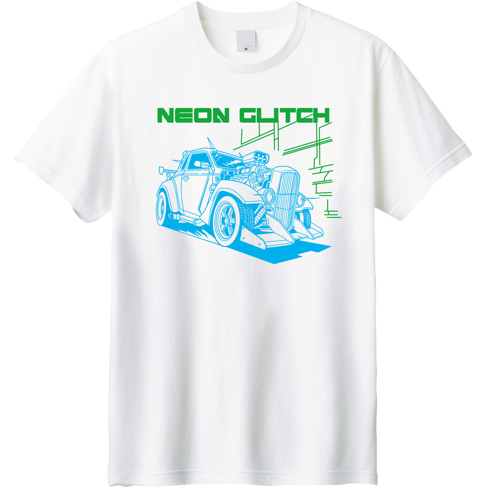 ネオンカラーのホットロッドがクール！「Neon Glitch ロゴTシャツ」で周りと差をつける夏💖