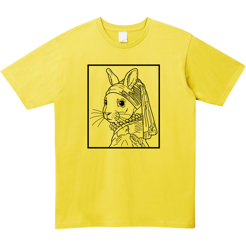 【必見】名画がTシャツに！？「真珠の耳飾りの少女パロディロゴTシャツ」で毎日コーデをアートに格上げ！