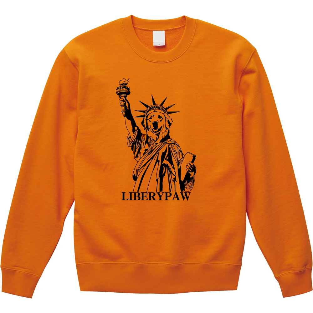 自由の女神が犬に！？遊び心満載のスウェット
