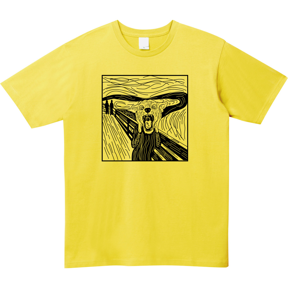 🎨🐶 え、これって…あの名画！？「叫びパロディTシャツ」が可愛すぎてツボ！ 🐶🎨