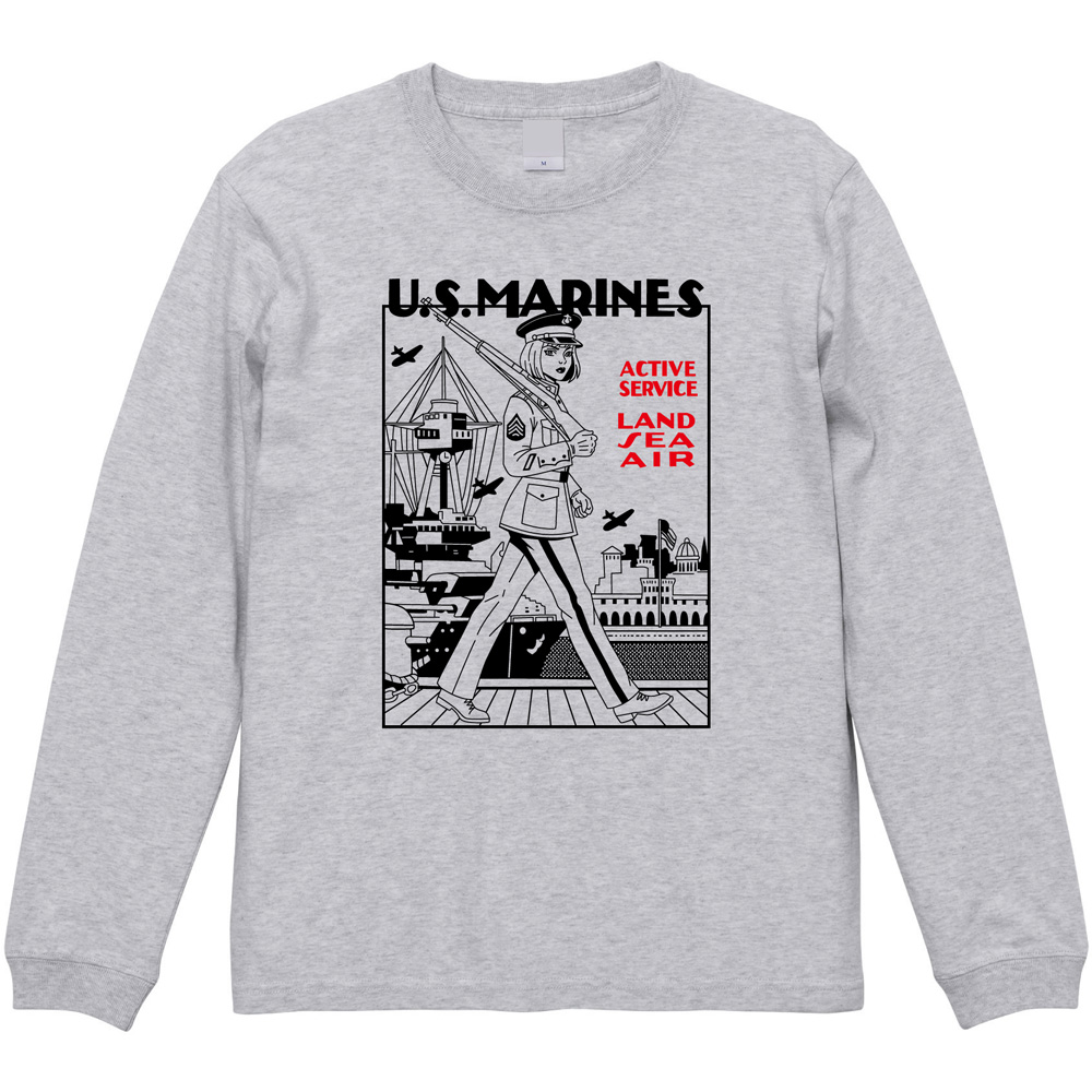 こなれ感抜群!米海兵隊レトロイラストの新作ロンT