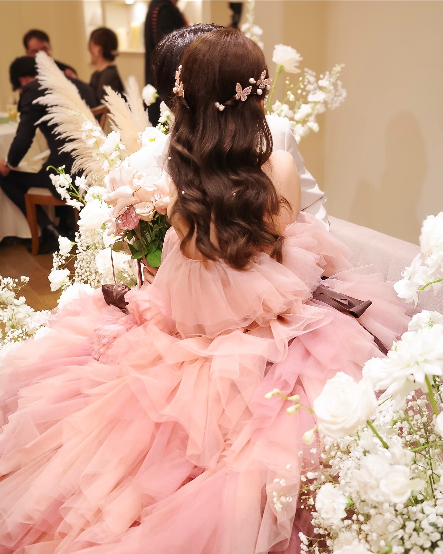 【お客様写真のご紹介】kana様 バタフライアクセサリー＆アイボリアンドコーティアラ