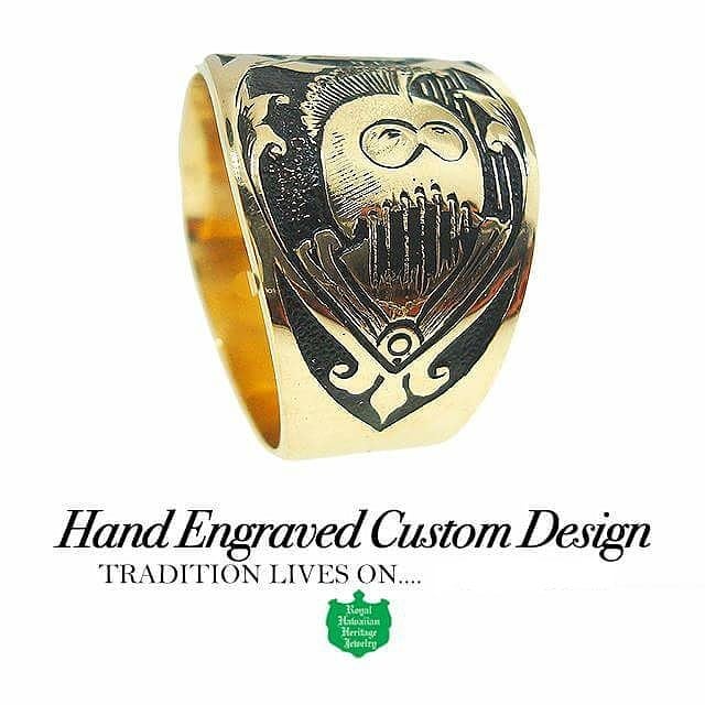 Hand Engraved CustomDesign  ロイヤル ハワイアン ヘリテイジ ジュエリー